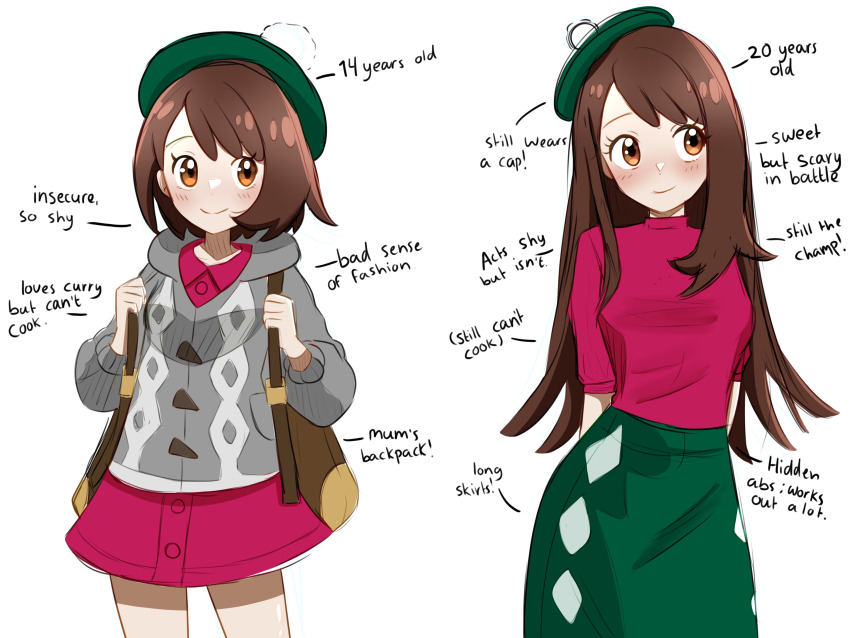 1girl, absurdres, age_progression, aged_up, backpack, bag, blush, brown_bag