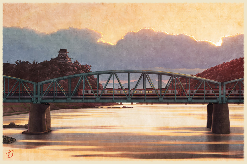 aichi_prefecture, architecture, border, bridge, check_commentary, cloud, cloudy_sky, commentary