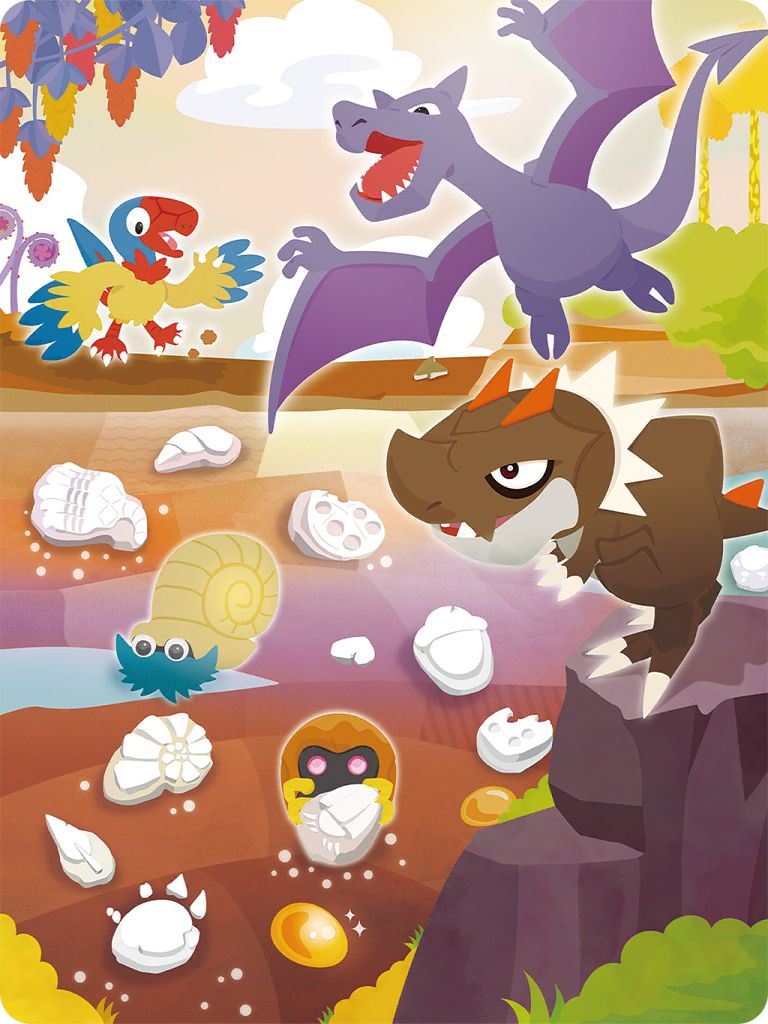 aerodactyl, amber_(gemstone), animal_focus, archen, armor_fossil, artist_request, claw_fossil, claws