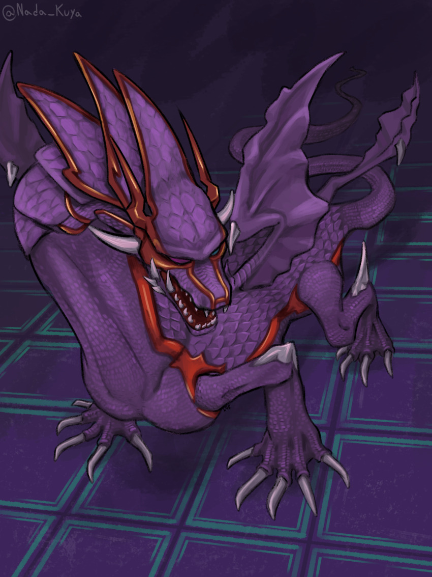 claws, dragon, dragon_wings, fire_emblem, fire_emblem:_the_binding_blade, from_above, full_body, green_eyes