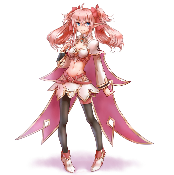 1girl, arikindows10, black_pantyhose, blue_eyes, breasts, charlotte_(kinki_no_magna), closed_mouth, full_body