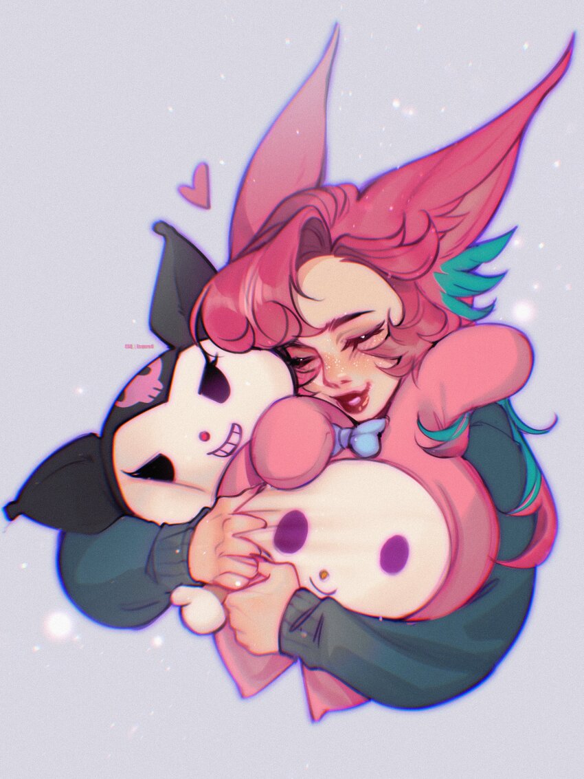 1girl, absurdres, alternate_costume, animal_ears, blush, bow, character_request, cropped_torso