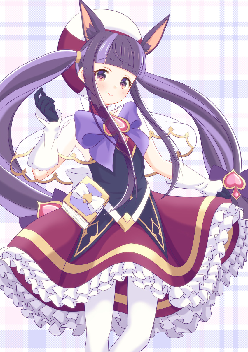 1girl, absurdres, animal_ears, bare_shoulders, blush, commentary, dog_ears, dress