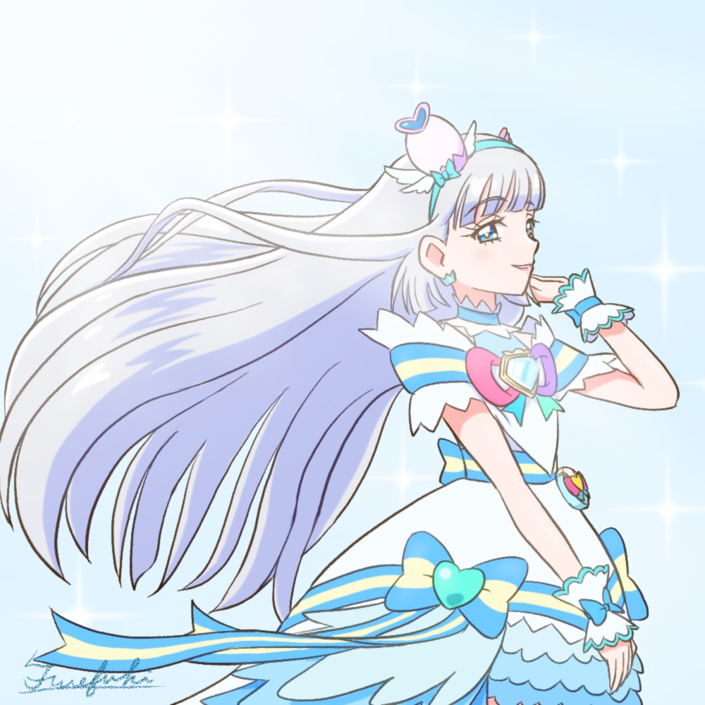 1girl, blue_choker, blue_eyes, blue_hairband, blush, brooch, choker, crown_earrings