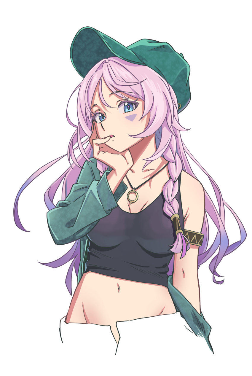 1girl, absurdres, alternate_costume, baseball_cap, blue_eyes, breasts, citlali_(genshin_impact), commentary_request