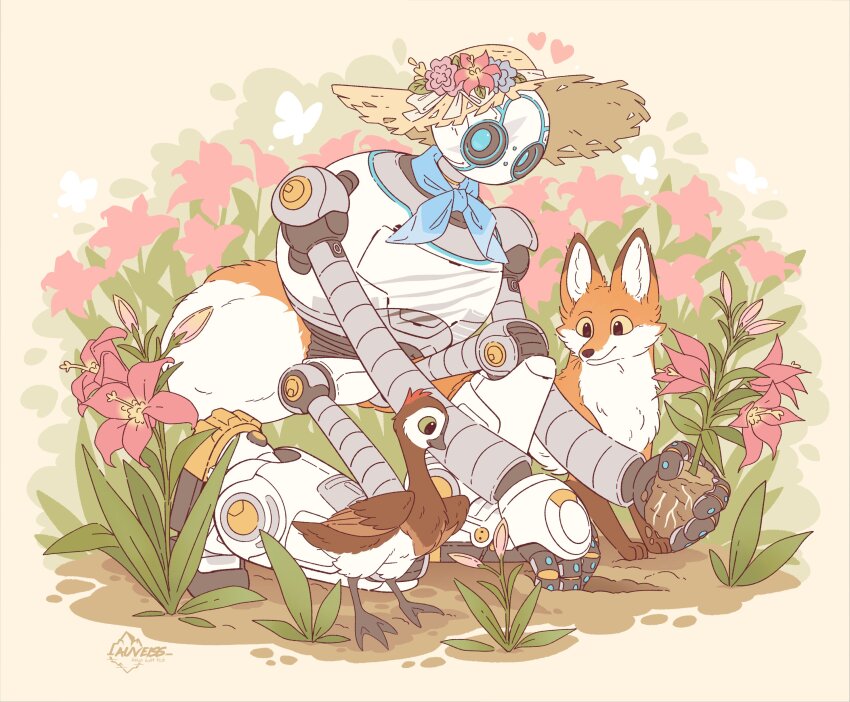 absurdres, artist_name, auveiss, bird, brightbill_(the_wild_robot), commentary, english_commentary, fink_(the_wild_robot)