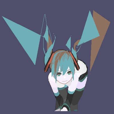 1girl, bare_shoulders, black_skirt, black_thighhighs, blue_background, closed_mouth, commentary_request, detached_sleeves