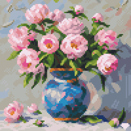 ai-generated_art_(topic), commentary, derivative_work, english_commentary, flower, flower_focus, grey_background, leaf