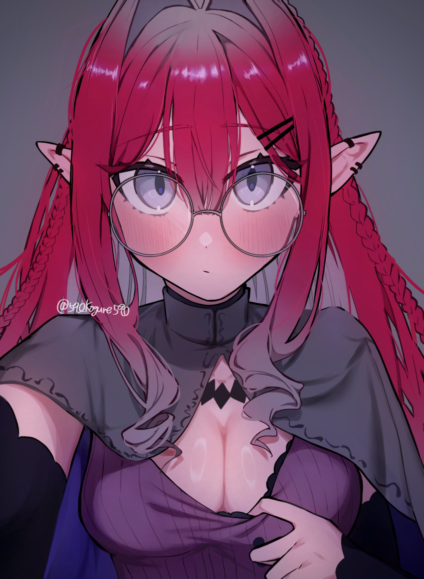 1girl, 590kogure590, baobhan_sith_(fate), baobhan_sith_(swimsuit_pretender)_(second_ascension)_(fate), blush, breasts, capelet, cleavage