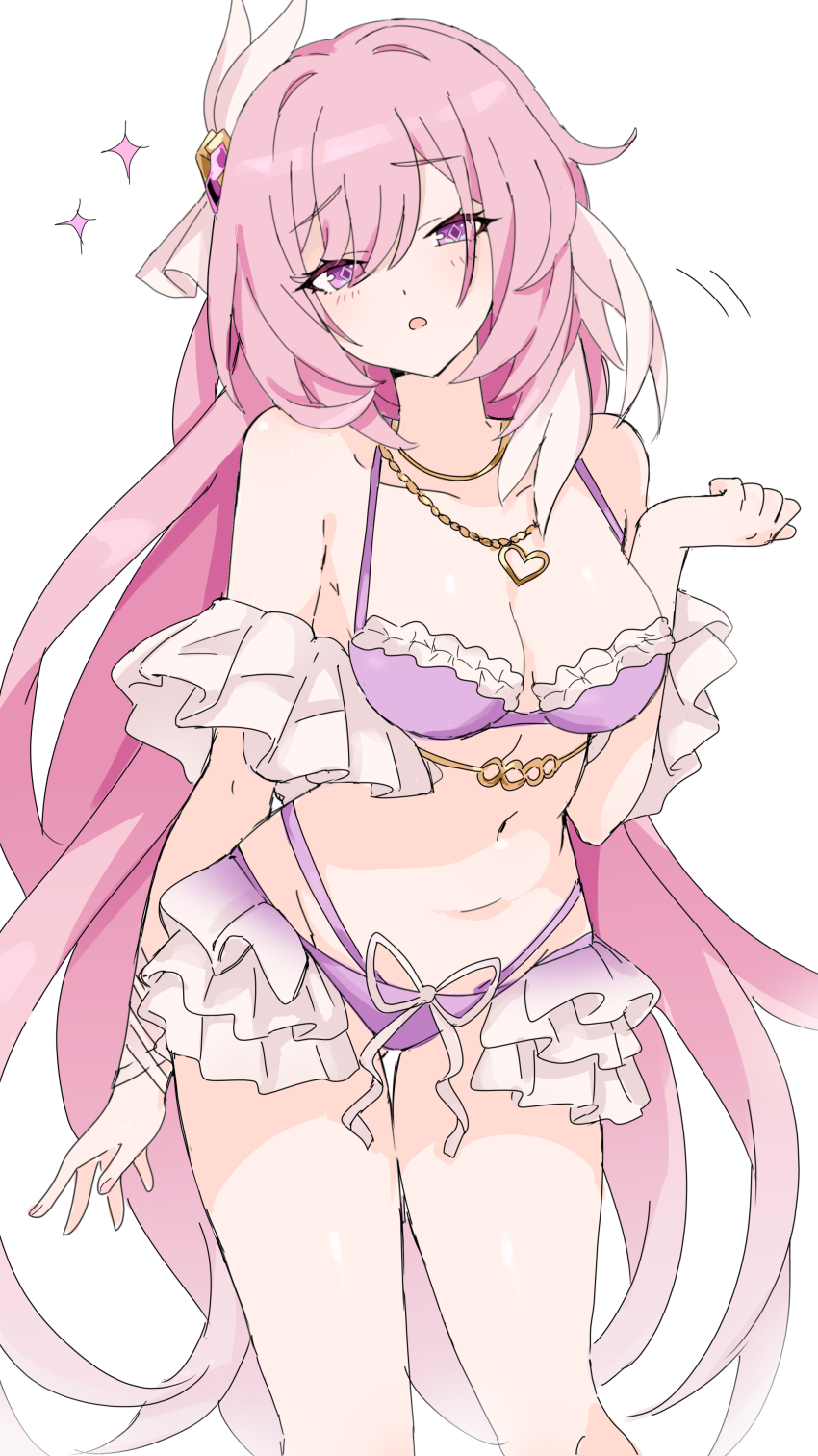 1girl, :o, absurdres, awe_(adorableduckyy), bikini, breasts, commentary, cowboy_shot