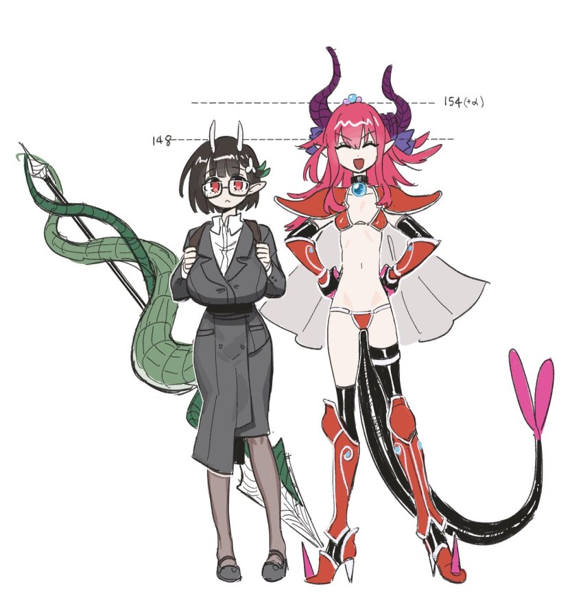 :<, :d, armor, bikini_armor, biscione_(fate), biscione_(first_ascension)_(fate), black_hair, black_skirt