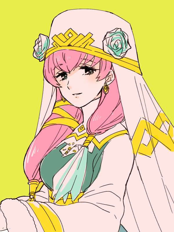 1girl, aqua_dress, commentary_request, dress, earrings, fire_emblem, fire_emblem_heroes, fur-trimmed_sleeves