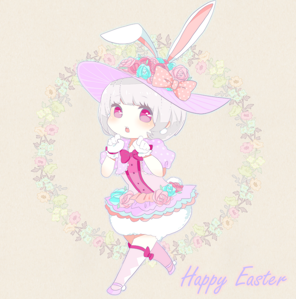 1girl, animal_ears, bow, dancer, disney, easter, easter_wonderland, end_bunny_(disney)