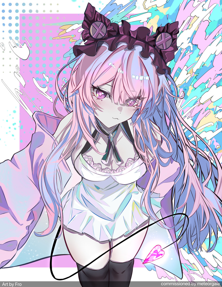 1girl, absurdres, alternate_costume, animal_ear_headwear, animal_ears, aqua_hair, black_headdress, black_tail