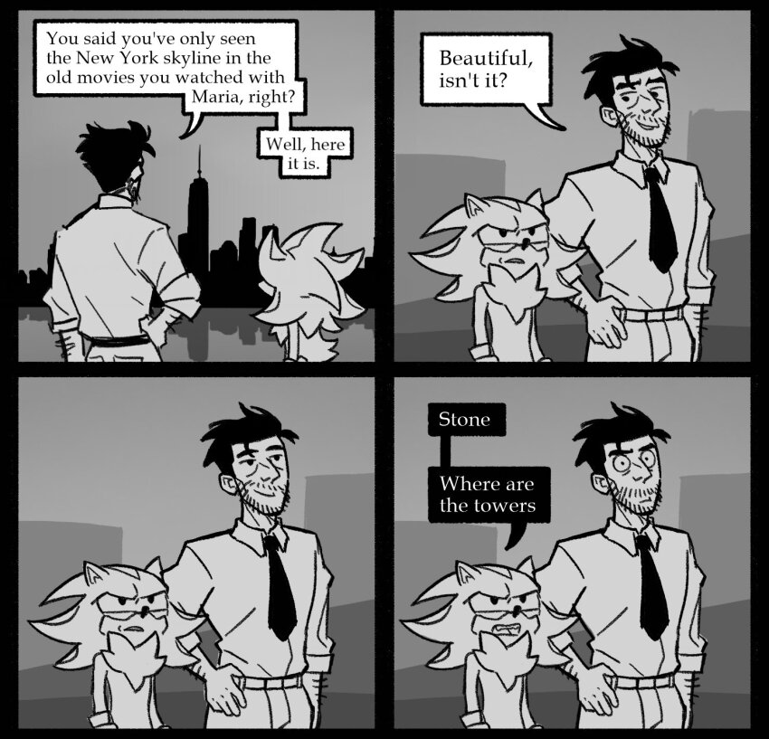 2boys, agent_stone, animal_ears, animal_nose, facial_hair, furry, furry_male, gloves