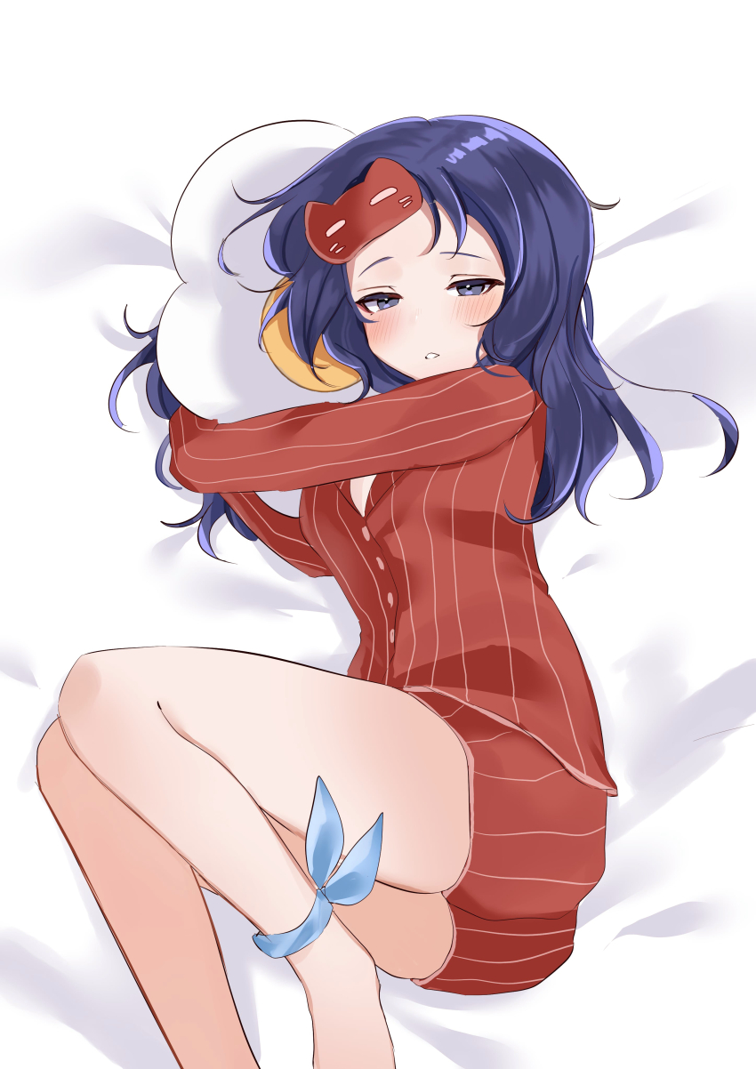 1girl, absurdres, blue_eyes, blue_hair, blush, commentary_request, highres, long_hair