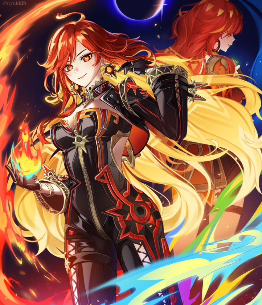 1girl, biker_clothes, bikesuit, black_bodysuit, black_gloves, bodysuit, breasts, earrings