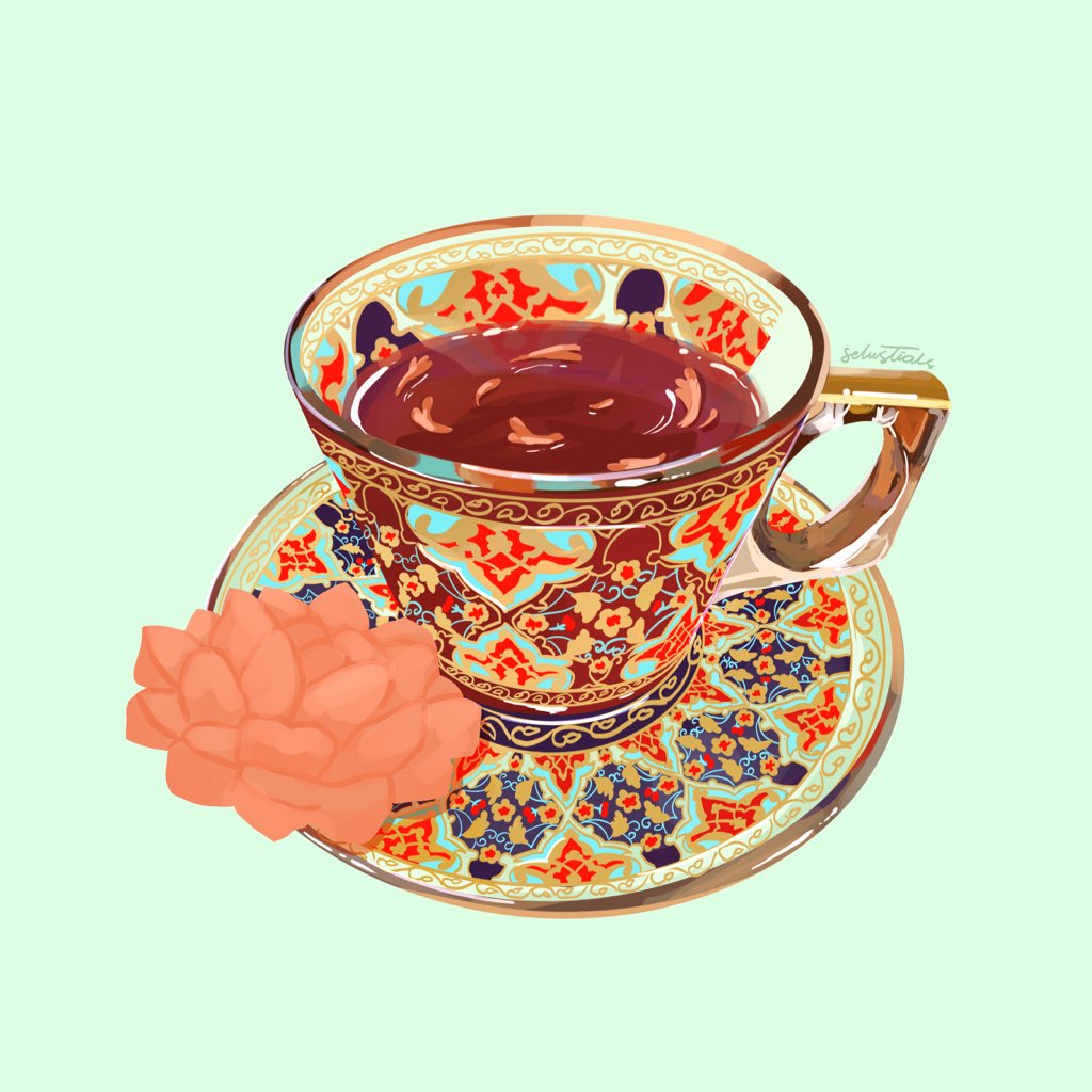 art_study, carnation, commentary, cup, english_commentary, flower, food_focus, green_background