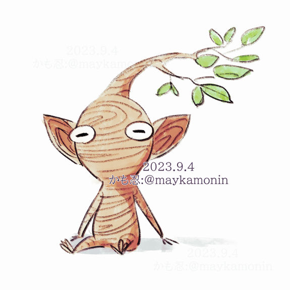 artist_name, closed_eyes, creature, creature_focus, dated, leaf, maykamonin, nintendo