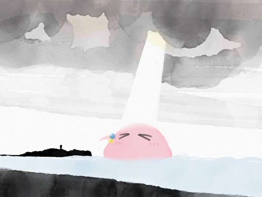 >_<, animal, animalization, bocchi_the_rock!, gotoh_hitori, gotoh_hitori_(octopus), highres, kaiju