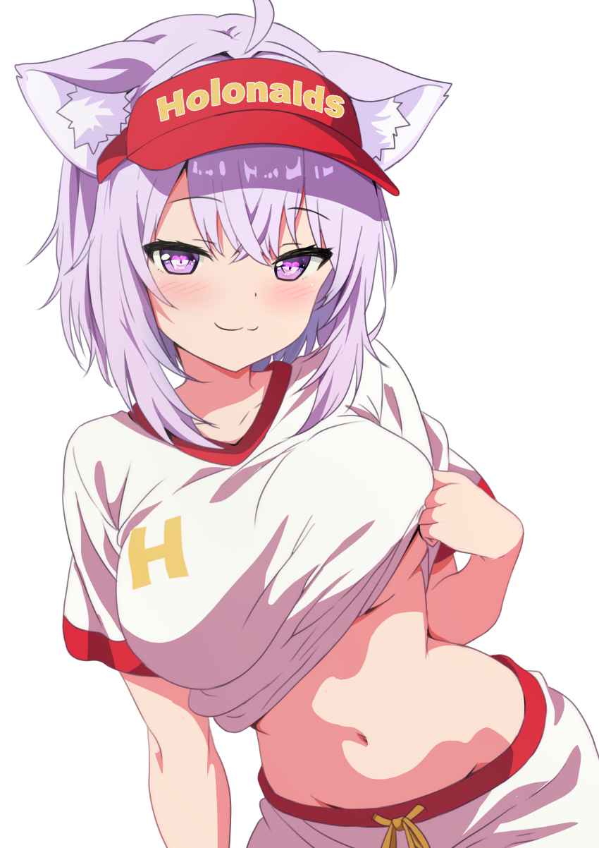 1girl, :3, absurdres, ahoge, alternate_costume, animal_ear_fluff, animal_ears, blush