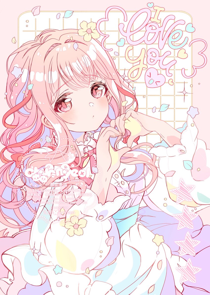 1girl, :o, absurdres, apron, artist_name, border, bow, bowtie