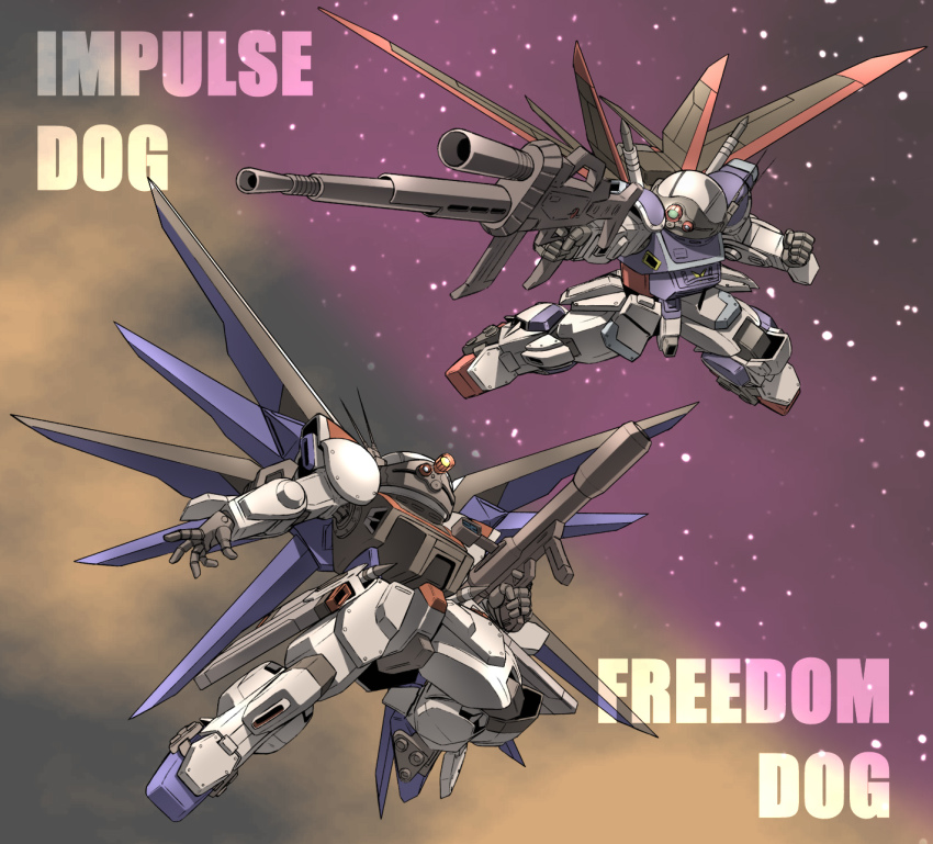 00s, clenched_hand, freedom_gundam, fusion, gun, gundam, gundam_seed, gundam_seed_destiny