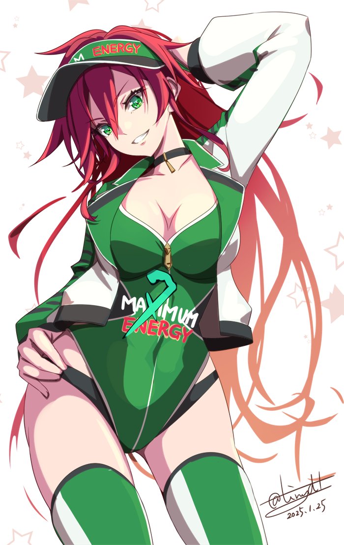 1girl, black_choker, breasts, celis_ortesia, choker, cleavage, covered_navel, cropped_jacket