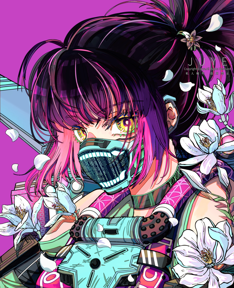 1girl, animification, apex_legends, aqua_shirt, artist_name, black_hair, bright_pupils, chinese_commentary