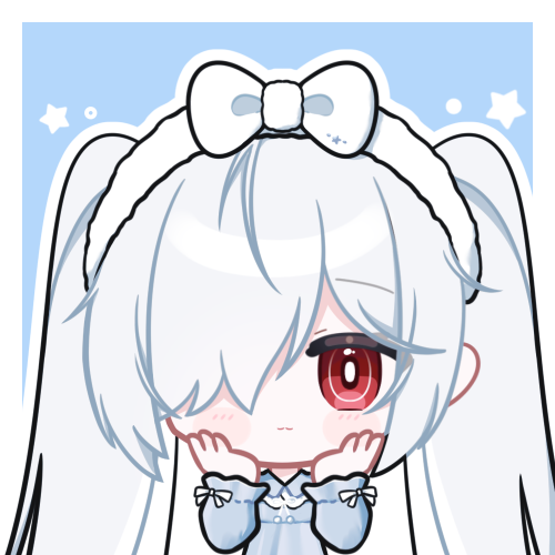 1girl, :3, alternate_costume, blouse, blue_background, blush, border, bow