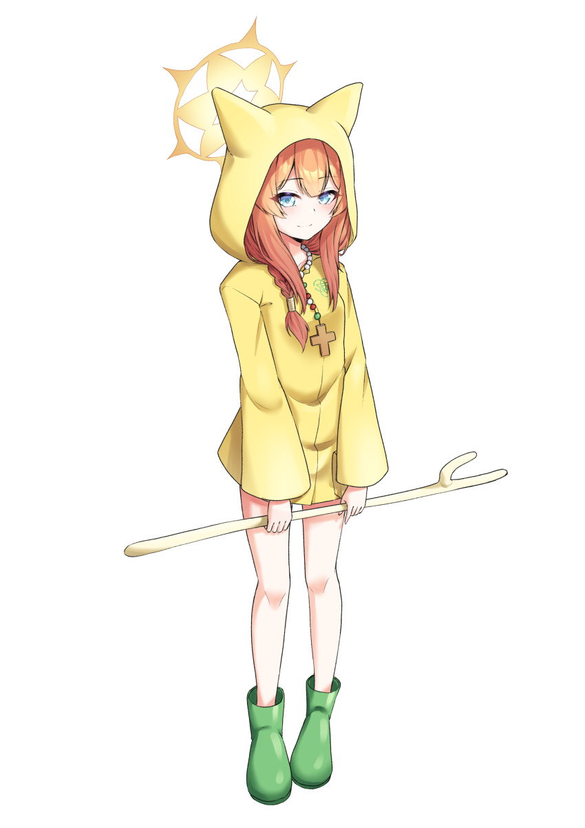 1girl, absurdres, alternate_costume, animal_ears, bead_necklace, beads, blue_archive, blue_eyes