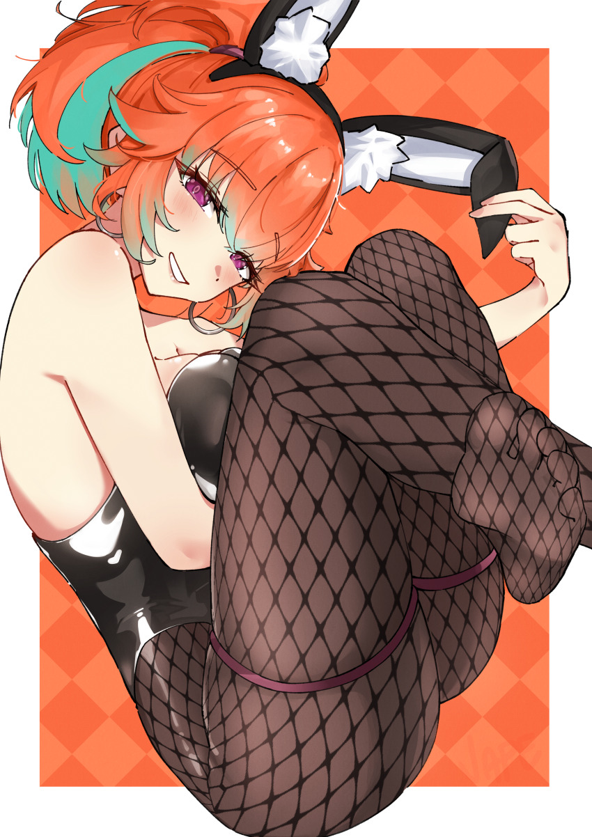 1girl, absurdres, adapted_costume, animal_ear_fluff, animal_ears, aqua_hair, arm_under_breasts, bare_shoulders