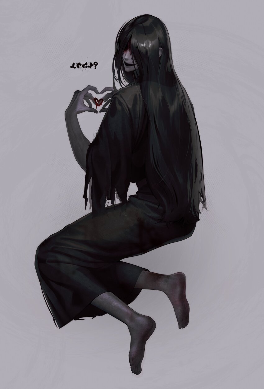 1boy, absurdres, black_hair, black_kimono, blood, blood_on_face, commentary, english_commentary