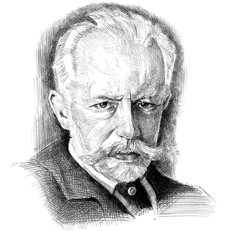 1boy, ballpoint_pen_(medium), beard, cropped_shoulders, facial_hair, greyscale, jacket, looking_at_viewer, male_focus, masa_(masa_room), monochrome, mustache, old, old_man, pen_(medium), portrait, pyotr_illyich_tchaikovsky, real_life, simple_background, solo, traditional_media