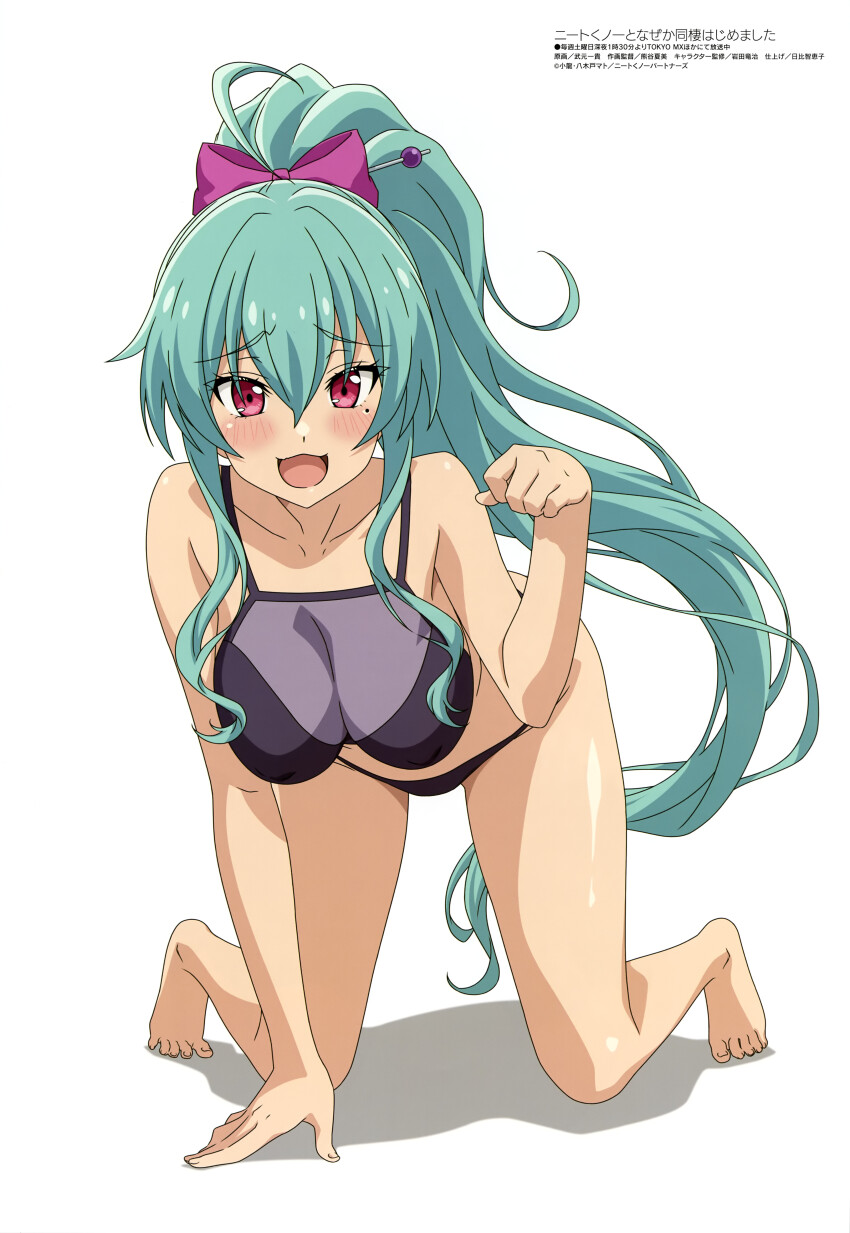 1girl, absurdres, copyright_name, copyright_notice, highres, looking_at_viewer, magazine_scan, megami_magazine