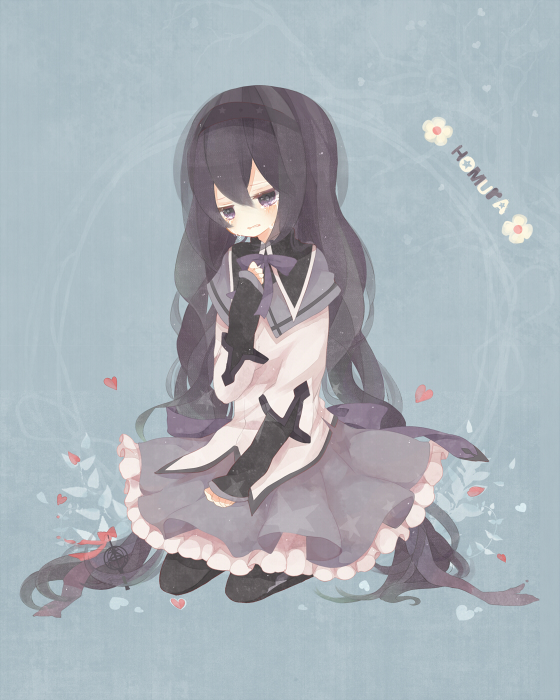 10s, 1girl, akemi_homura, akemi_homura_(magical_girl), black_hair, black_pantyhose, female_focus, grief_seed