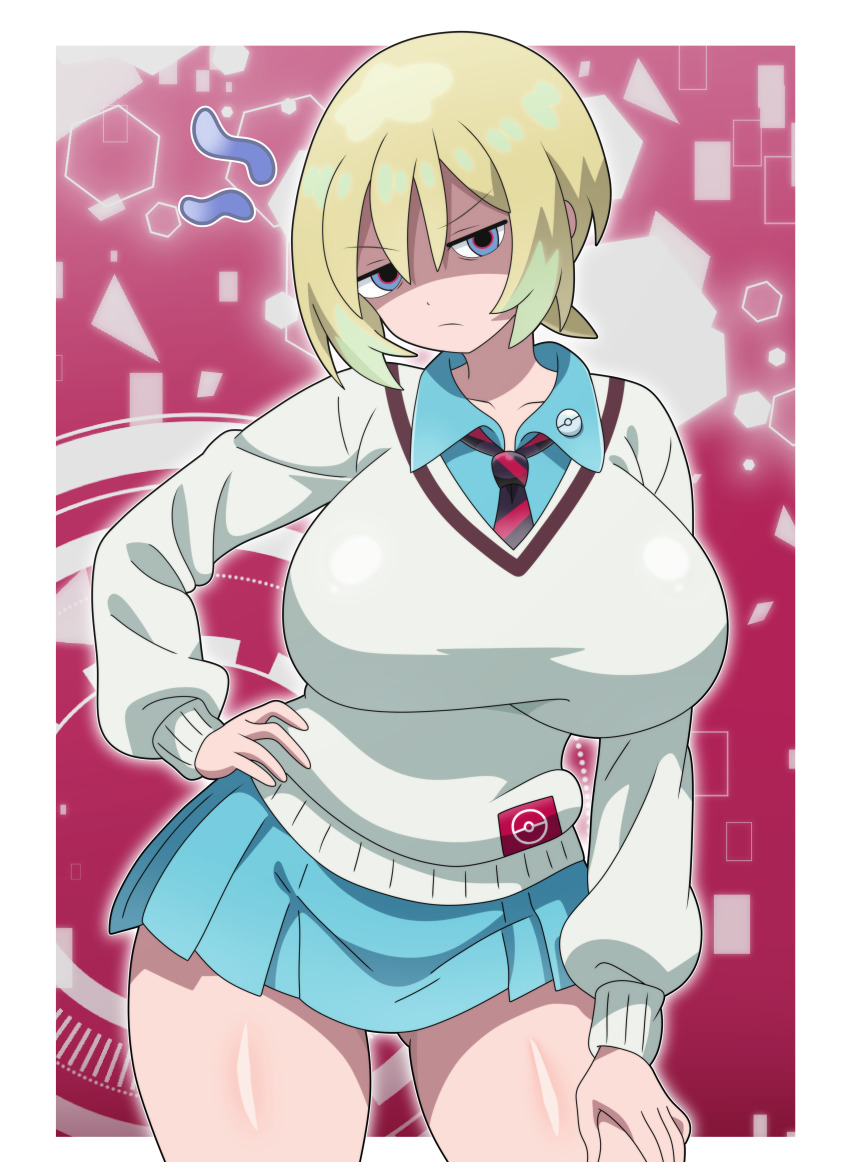 1girl, absurdres, alternate_breast_size, alternate_costume, amate_yuzuriha, amate_yuzuriha_(cosplay), annoyed, breasts