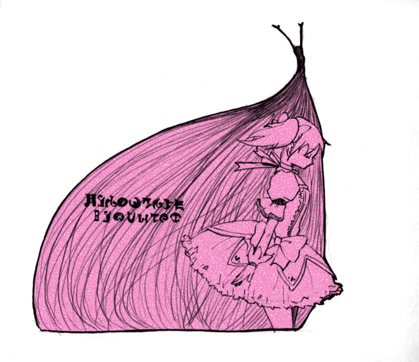 10s, 1girl, bow, bubble_skirt, choker, closed_eyes, dual_persona, gloves