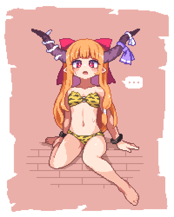 ..., 1girl, alternate_costume, animal_print, bare_legs, barefoot, bikini, blunt_bangs