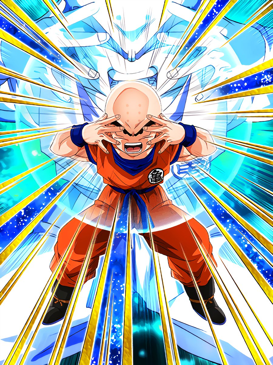 1boy, bald, bald_male, black_eyes, dokkan_battle, dragon_ball, highres, kuririn