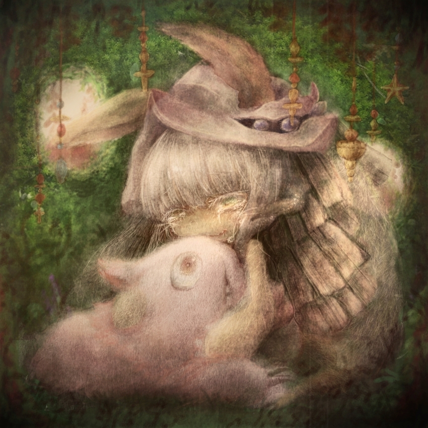 1other, 517pomme, animal_ears, body_fur, commentary_request, crying, furry, green_eyes