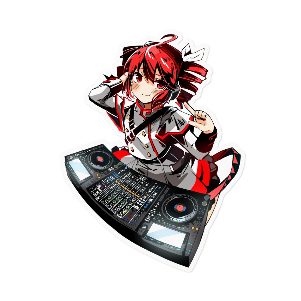 1girl, ahoge, belt, black_belt, black_skirt, blush, bow, buttons