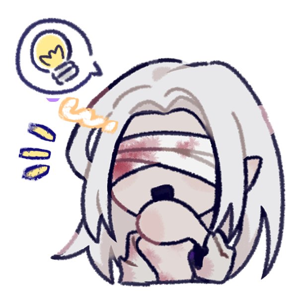 1boy, bandages, bandages_over_eyes, blood, bloody_bandages, blueskyuup, chibi, commentary_request