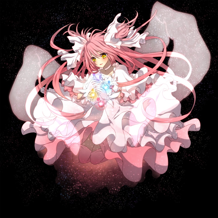 10s, 1girl, bad_id, bad_pixiv_id, female_focus, gloves, kaname_madoka, magical_girl