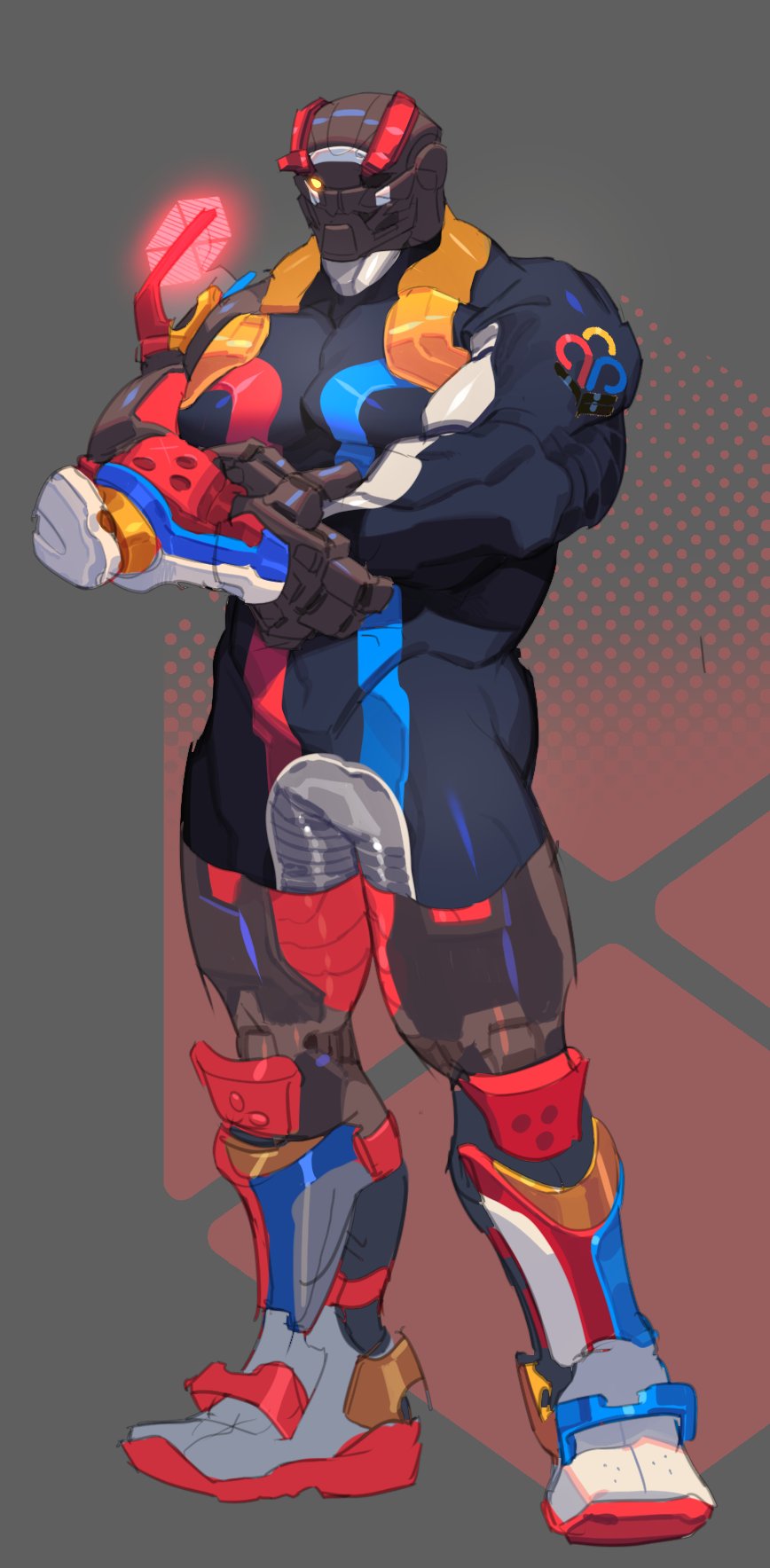 1boy, bara, black_bodysuit, bodysuit, boop_dega, boots, destiny_(game), glowing