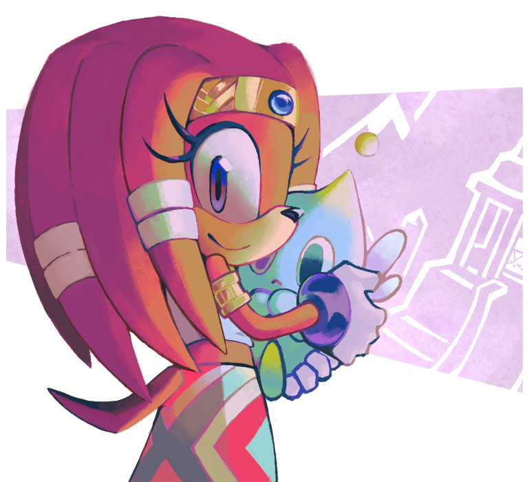 1girl, 22z3r0, chao_(sonic), furry, furry_female, gloves, green_skirt, looking_at_viewer