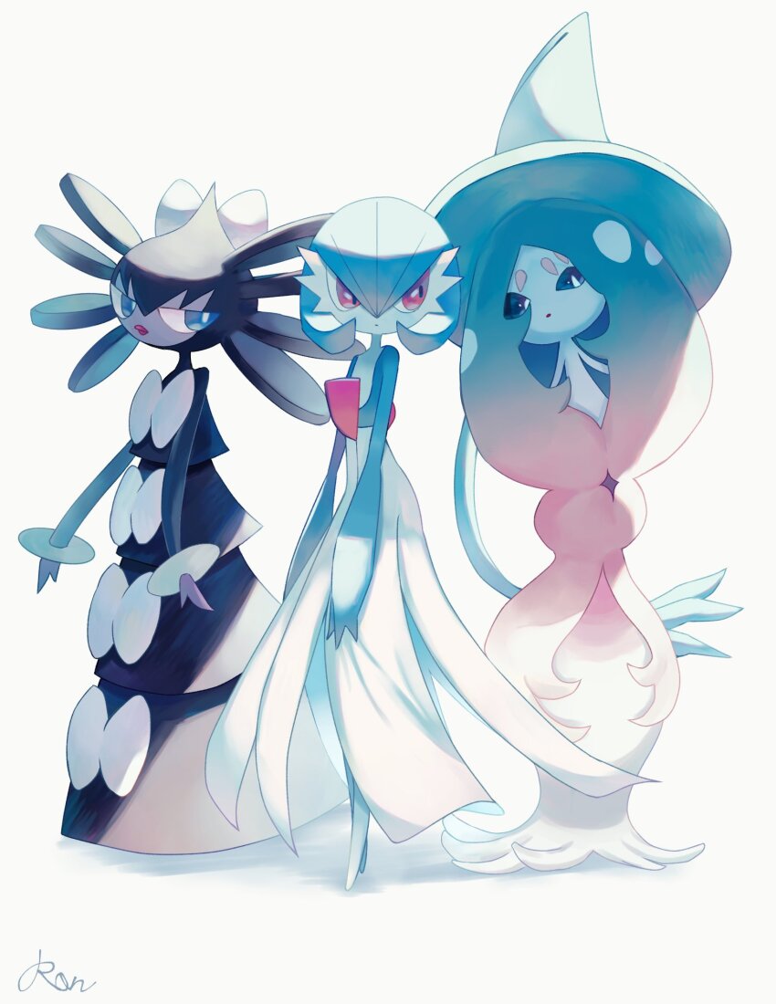 black_dress, black_sclera, blue_eyes, closed_mouth, colored_sclera, colored_skin, dress, full_body