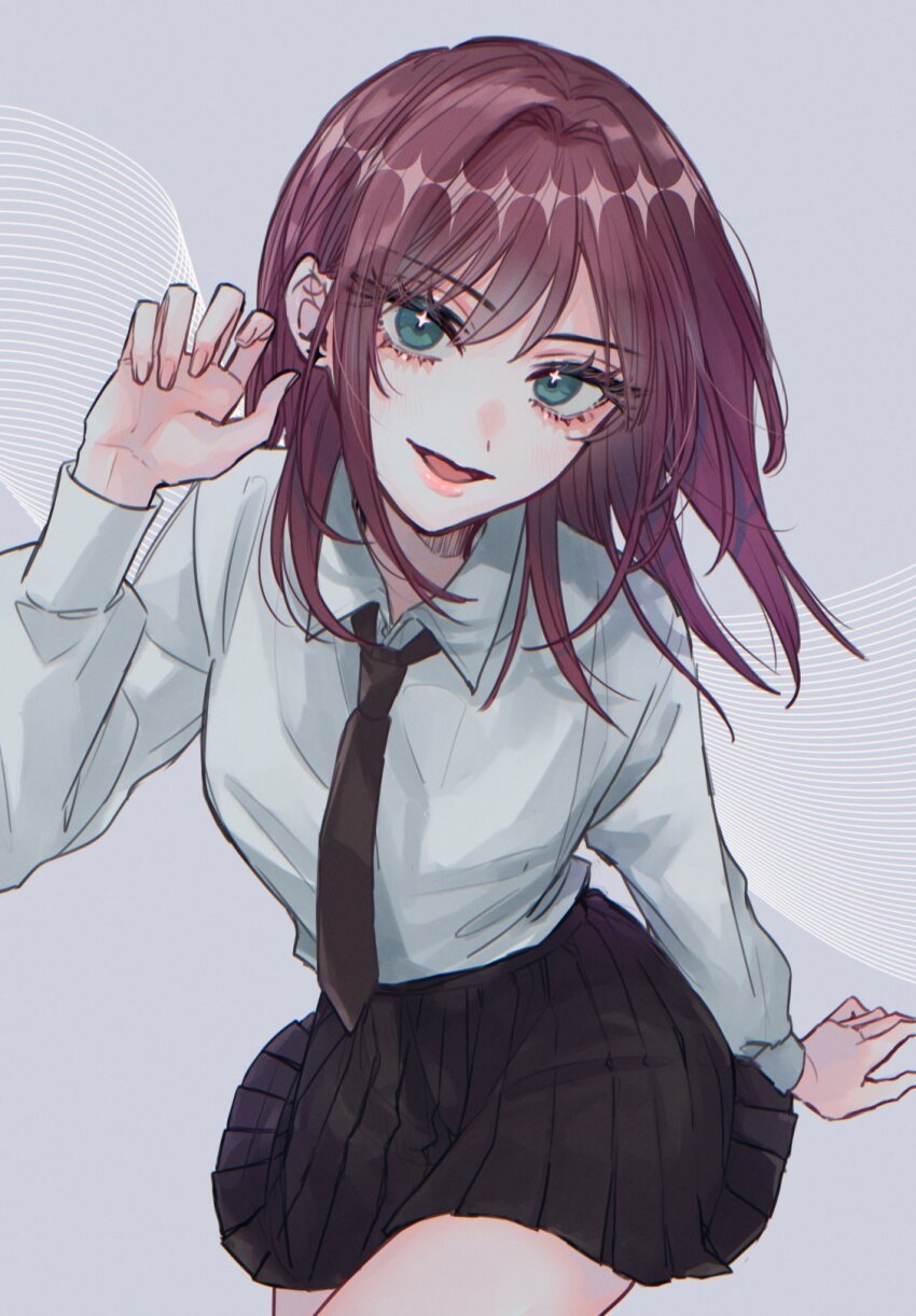 1girl, aqua_eyes, highres, kimi_no_koto_ga_dai_dai_dai_dai_daisuki_na_100-nin_no_kanojo, long_sleeves, looking_at_viewer, medium_hair, necktie