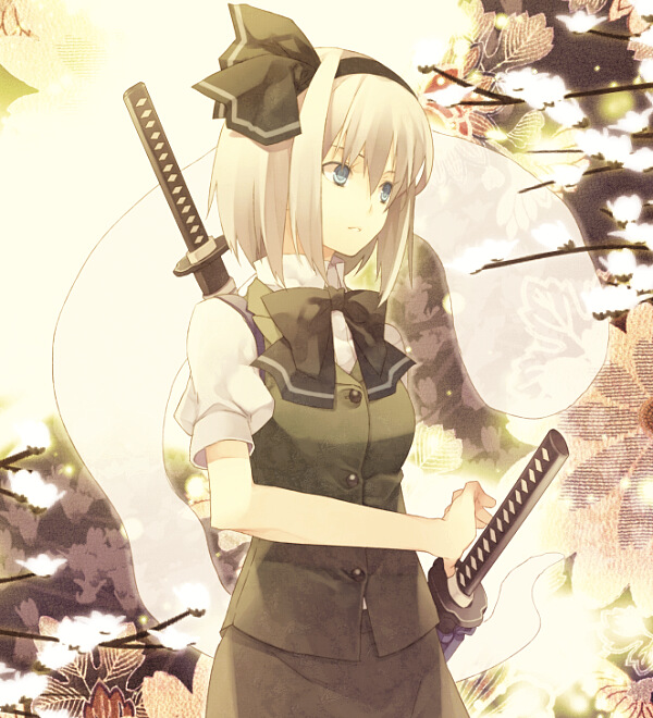 1girl, bad_id, bad_pixiv_id, blue_eyes, bow, bowtie, female_focus, fighting_stance