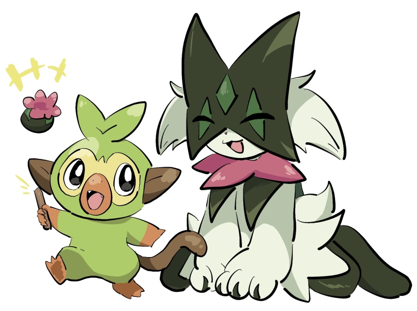 1other, :3, ^_^, claws, closed_eyes, commentary_request, digitigrade, fangs